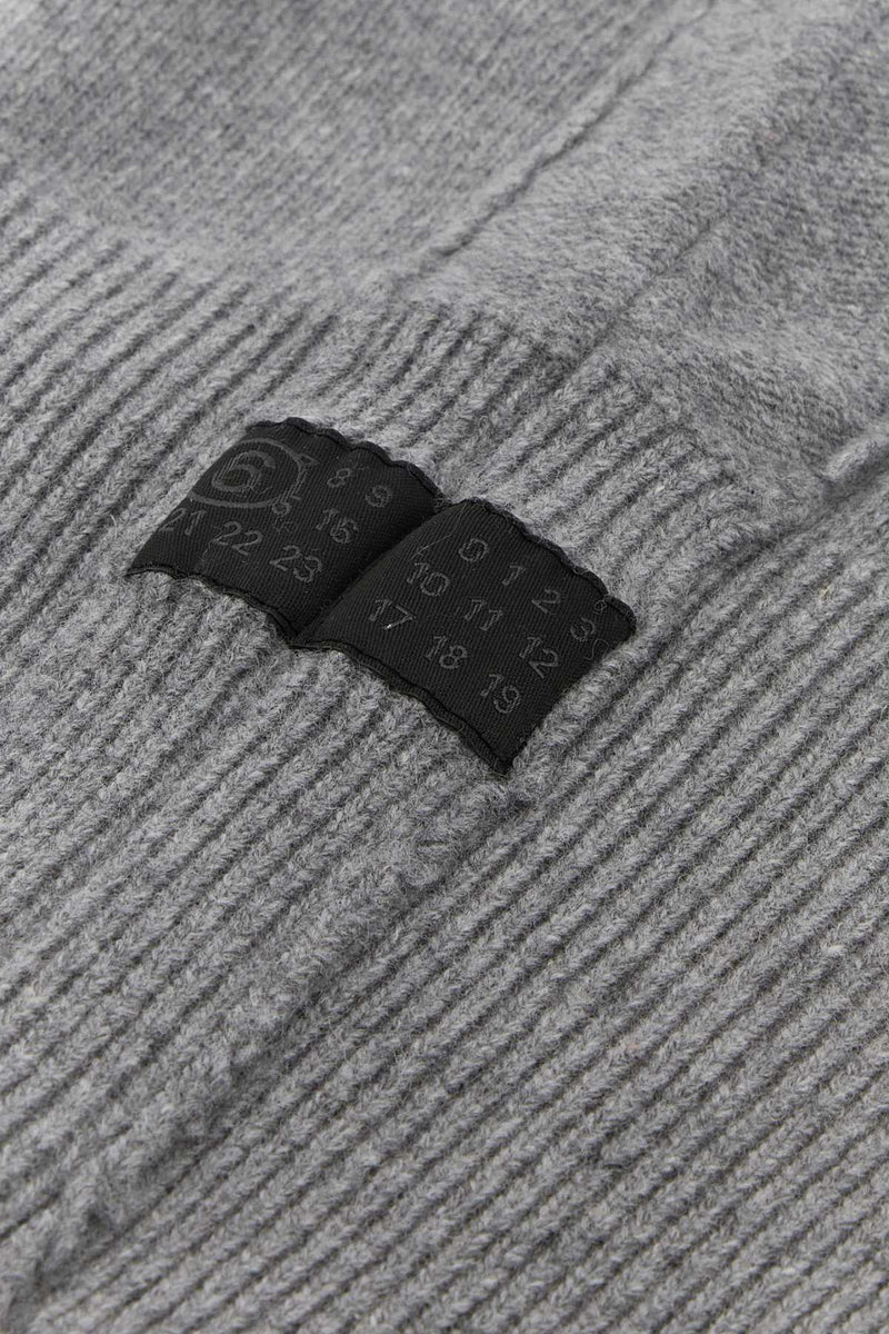 Mm6 Maison Margiela Hat Wool Blend Balaclava — Gray Exterior: Nylon Winter