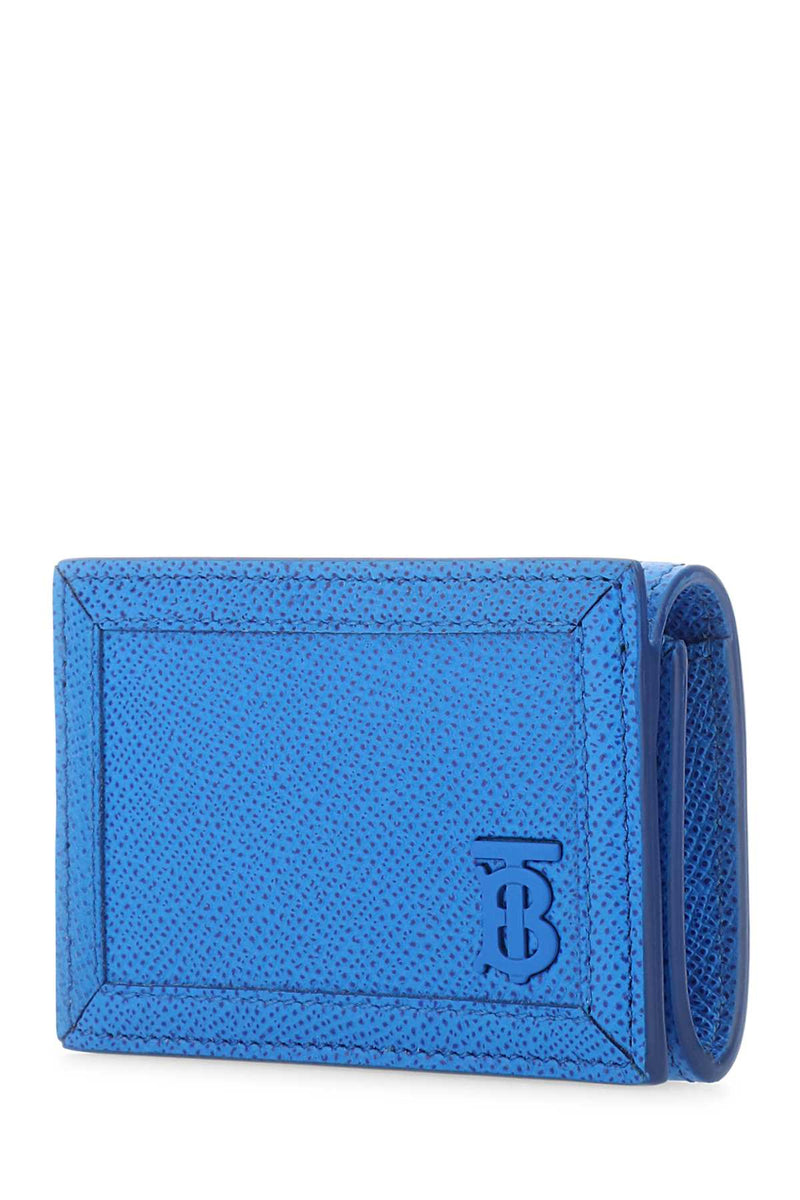 Burberry Textured Leather Card Case — Blue Exterior: Cases