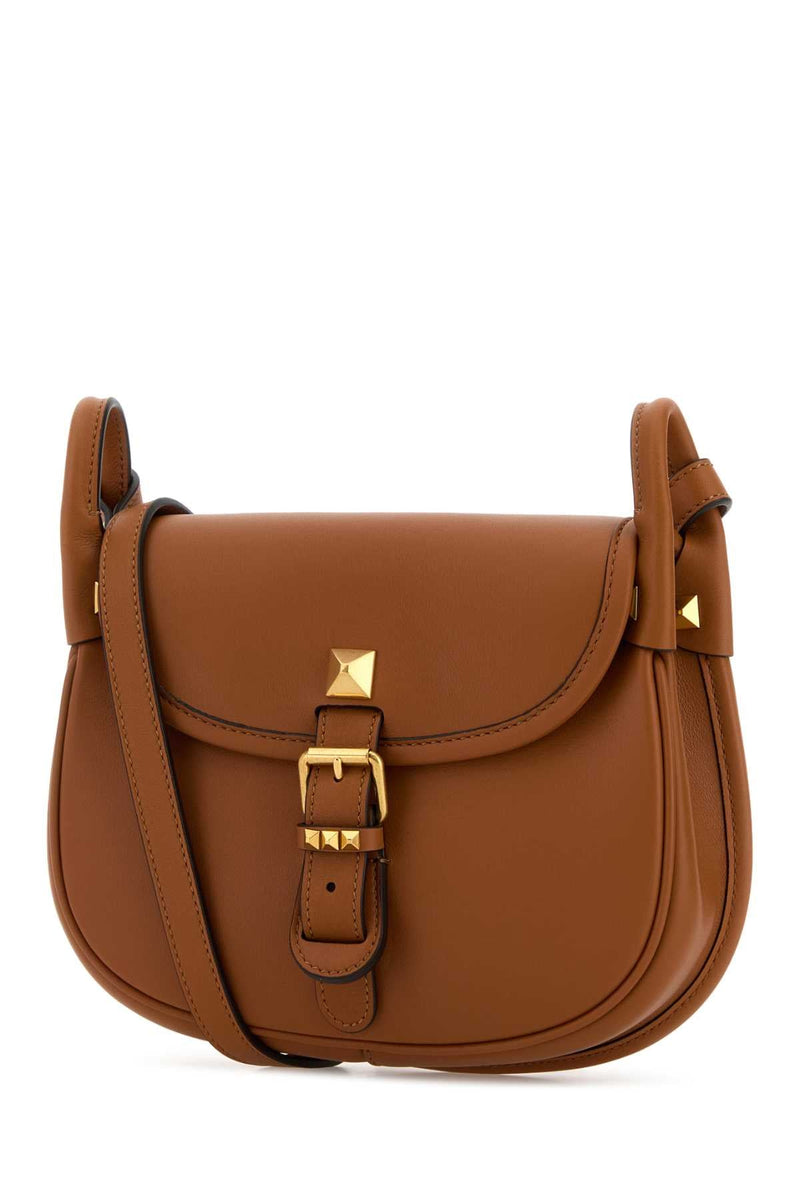 Valentino Garavani Flaneuse Crossbody Bag — Brown Calf Leather - Bos Taurus