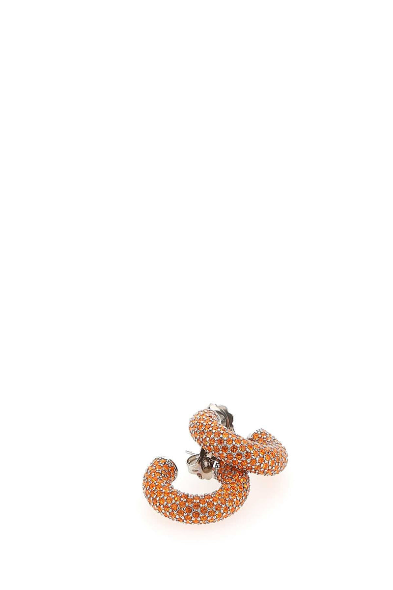Amina Muaddi Embellished Metal Earrings — Gold