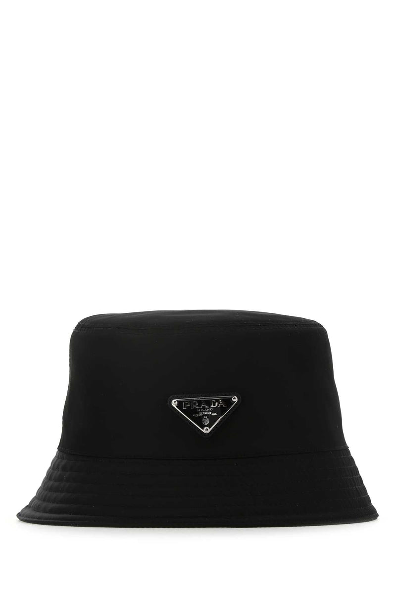 Prada Bucket Recycled Nylon Hat — Black