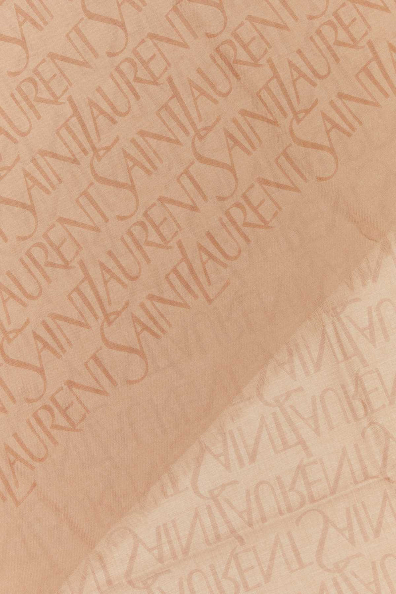 Saint Laurent Scarf — Beige Exterior: Modal Cashmere Scarfs