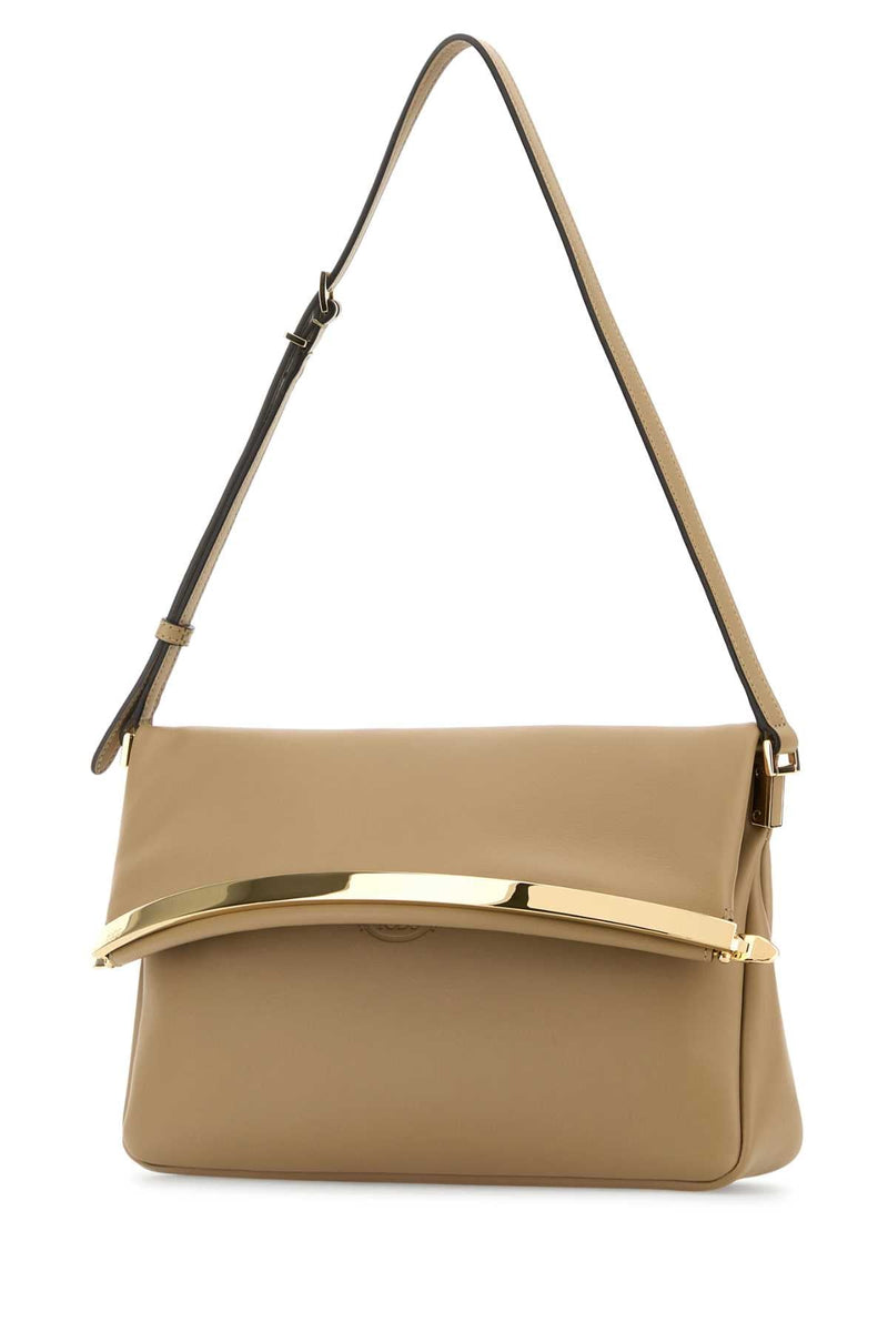 Tods Clutch Shoulder Bag — Beige