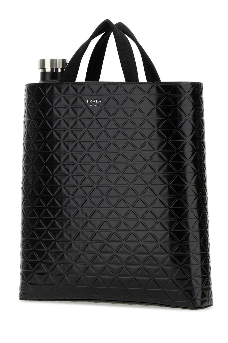 Prada Milano Tote Bag — Black Vitello