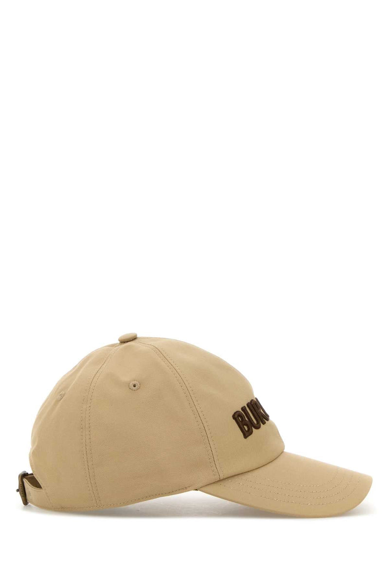 Burberry A:mh Logo-Embroidered Cotton Gabardine Baseball Cap — Beige Caps