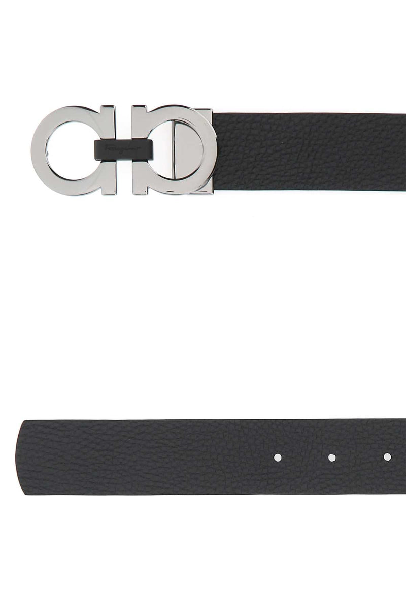 Ferragamo Adjus Belt — Black Calf
