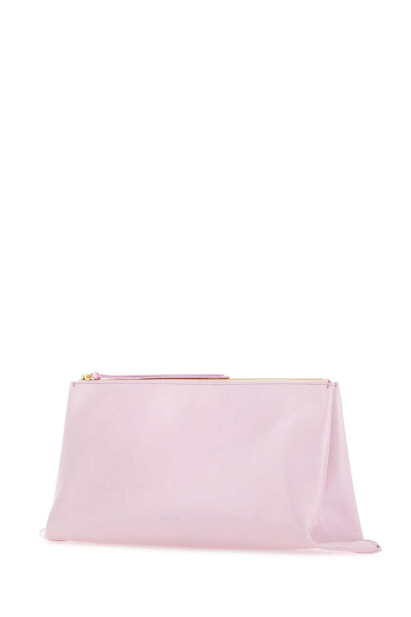 Jil Sander Calfskin Leather Clutch — Pink Exterior: Calf