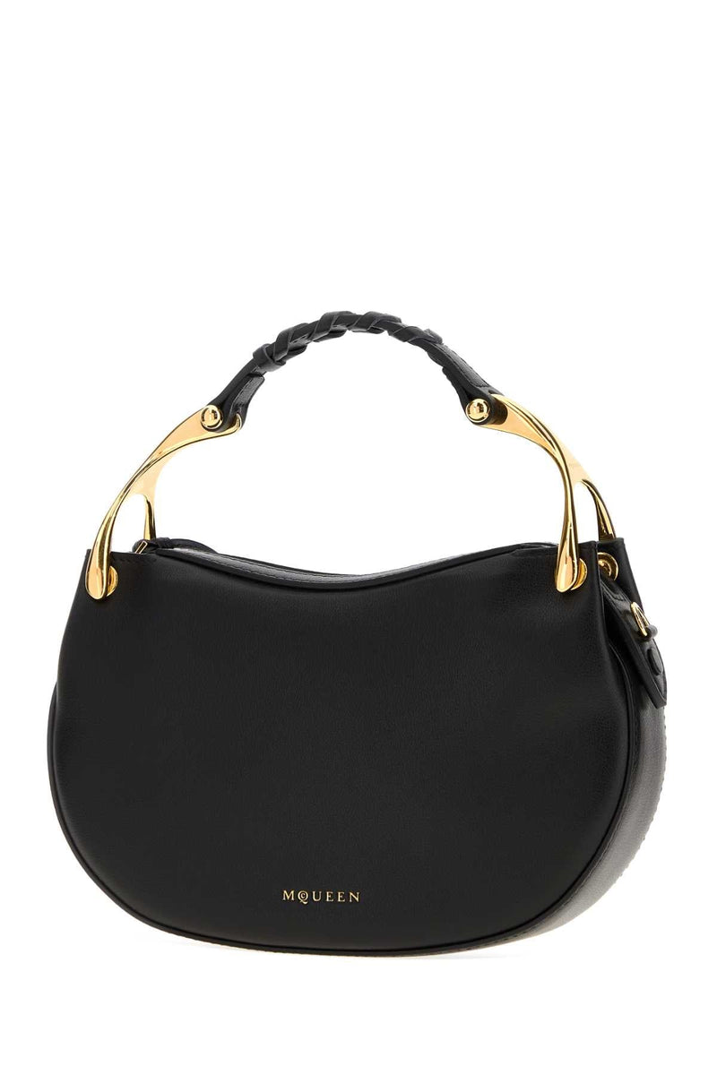 Alexander Mcqueen Wishbone Mini Shoulder Bag — Black