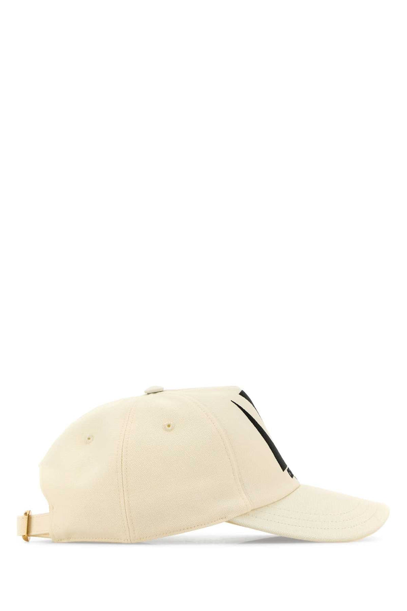 Valentino Garavani Baseball Cap — Beige Cotton Caps
