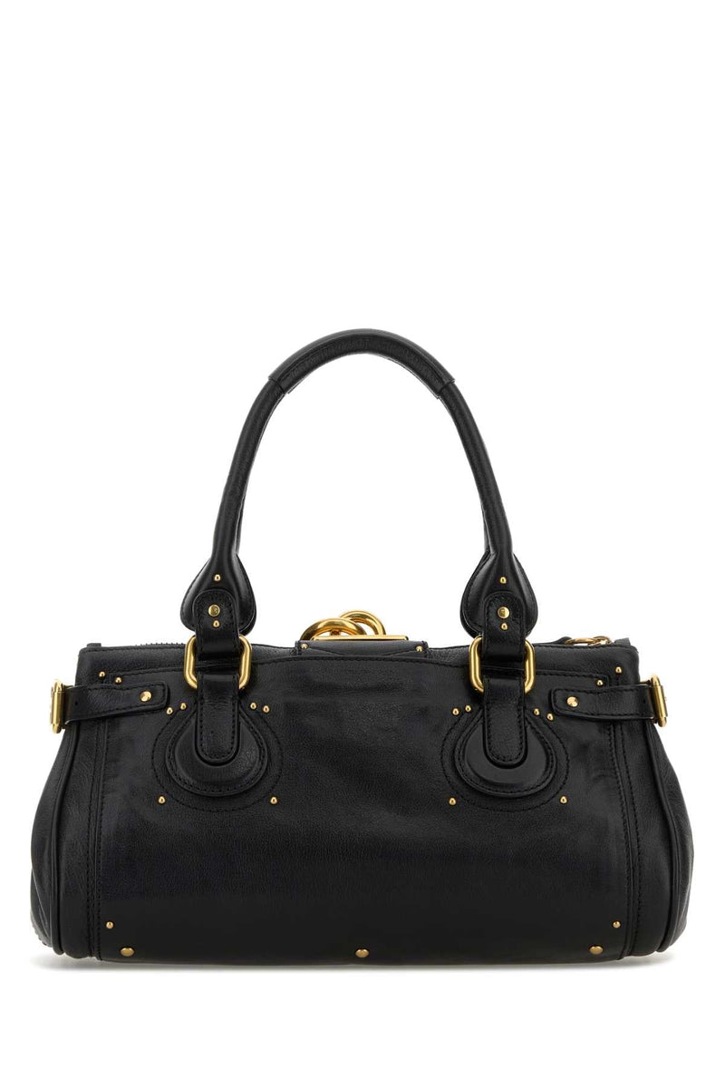 Chloé Leather Top Handle Bag — Black