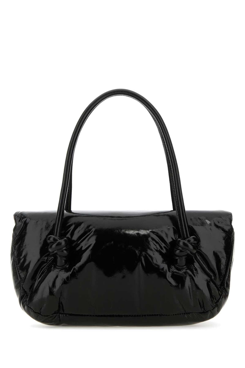 Jil Sander Quilted Napa Leather Shoulder Bag — Black