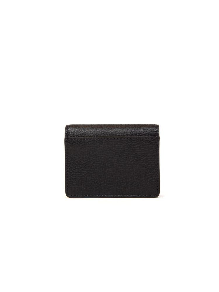 Michael Kors Leather Flap Wallet — Black