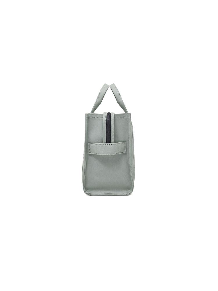 Marc Jacobs Logo-Embroidered Cotton Tote Bag — Gray