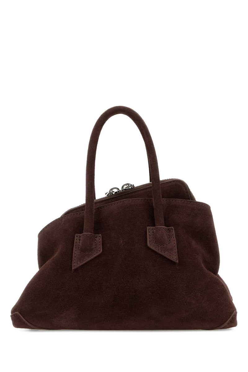 The Attico Suede Shoulder Bag — Brown