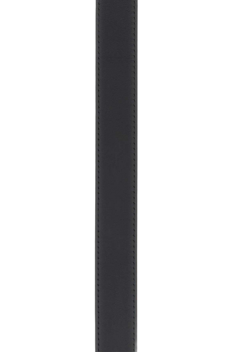 Chloé Logo Buckle Leather Belt — Black