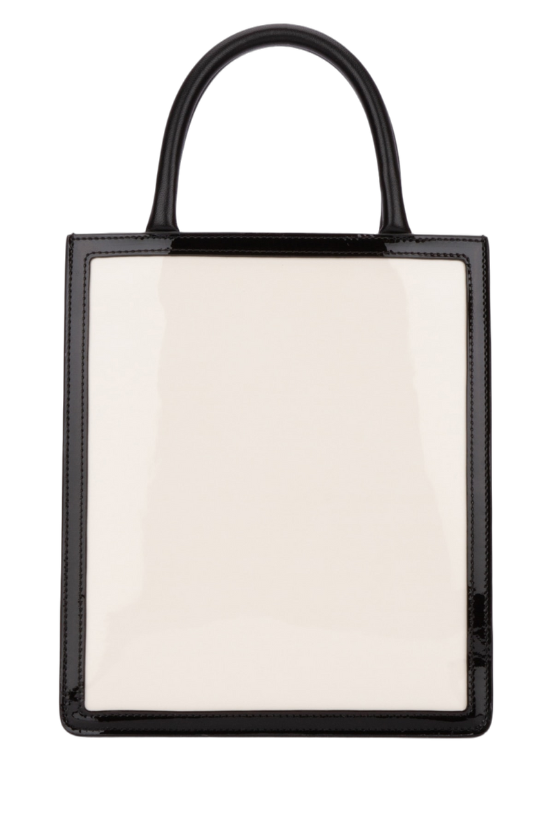 Roger Vivier Vernis And Nappa Leather Top Handle Bag — Black Luxor+nappa Agnello