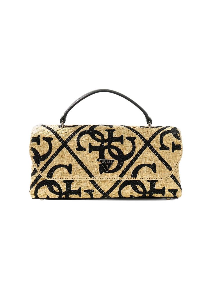 Guess Kirsten Top Handle Bag — Beige Polypropylene