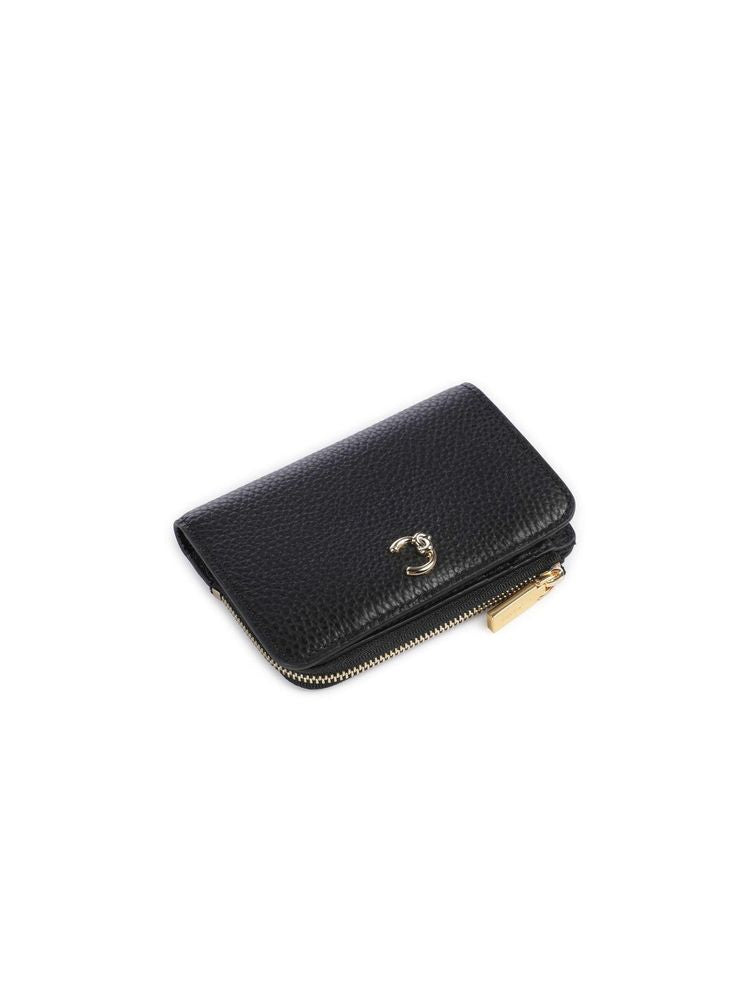 Coccinelle C-Me Wallet — Black Cowhide