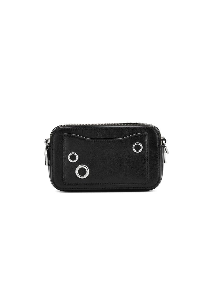 Marc Jacobs Leather Crossbody Bag — Black
