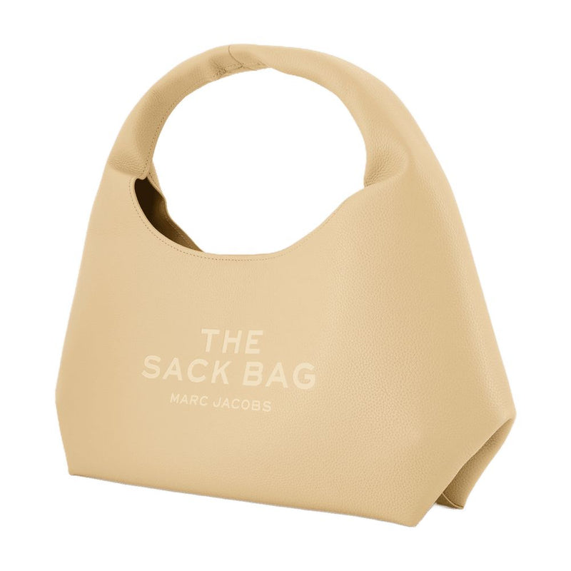 Marc Jacobs Structured Leather Hobo Shoulder Bag — Beige Cowhide