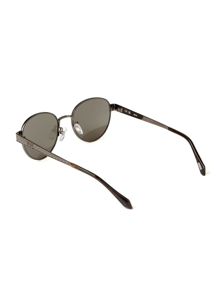 Just Cavalli Sjc181 Smoke Gradient Round Sunglasses — Black Metal