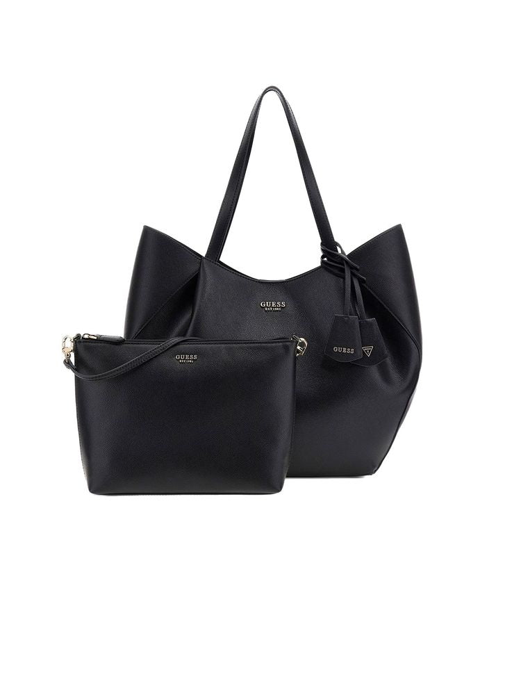 Guess Amorette 2 1 Tote Bag — Black Polyurethane