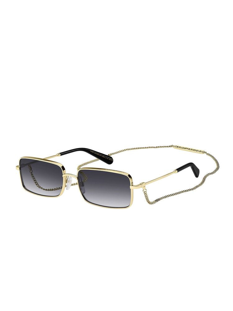 Marc Jacobs Metal Rectangle Frame Sunglasses — Gold