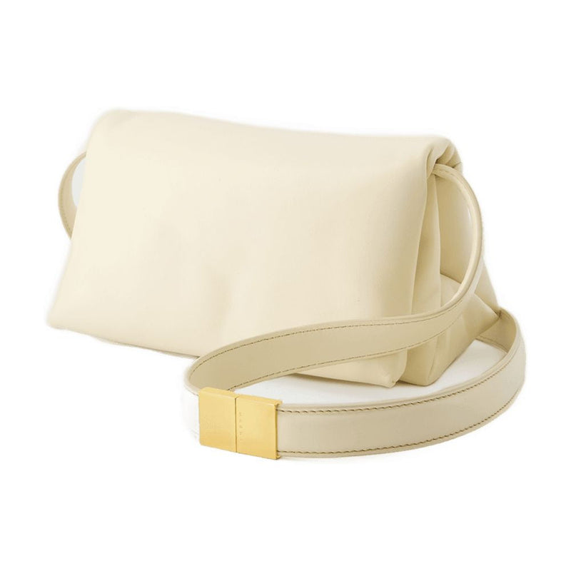 Marni Prisma Shoulder Bag — Beige Calfskin