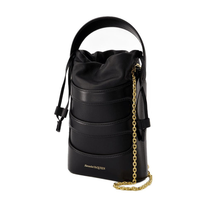 Alexander Mcqueen Crossbody Bag — Black Calfskin