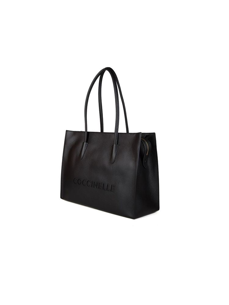 Coccinelle Shoulder Bag — Black Cowhide