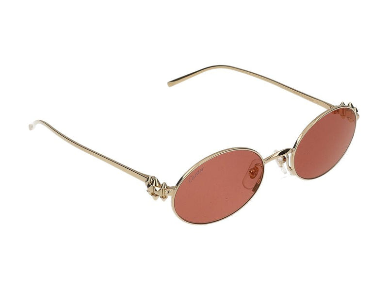 Cartier Ct0644s Oval Metal Sunglasses — Gold