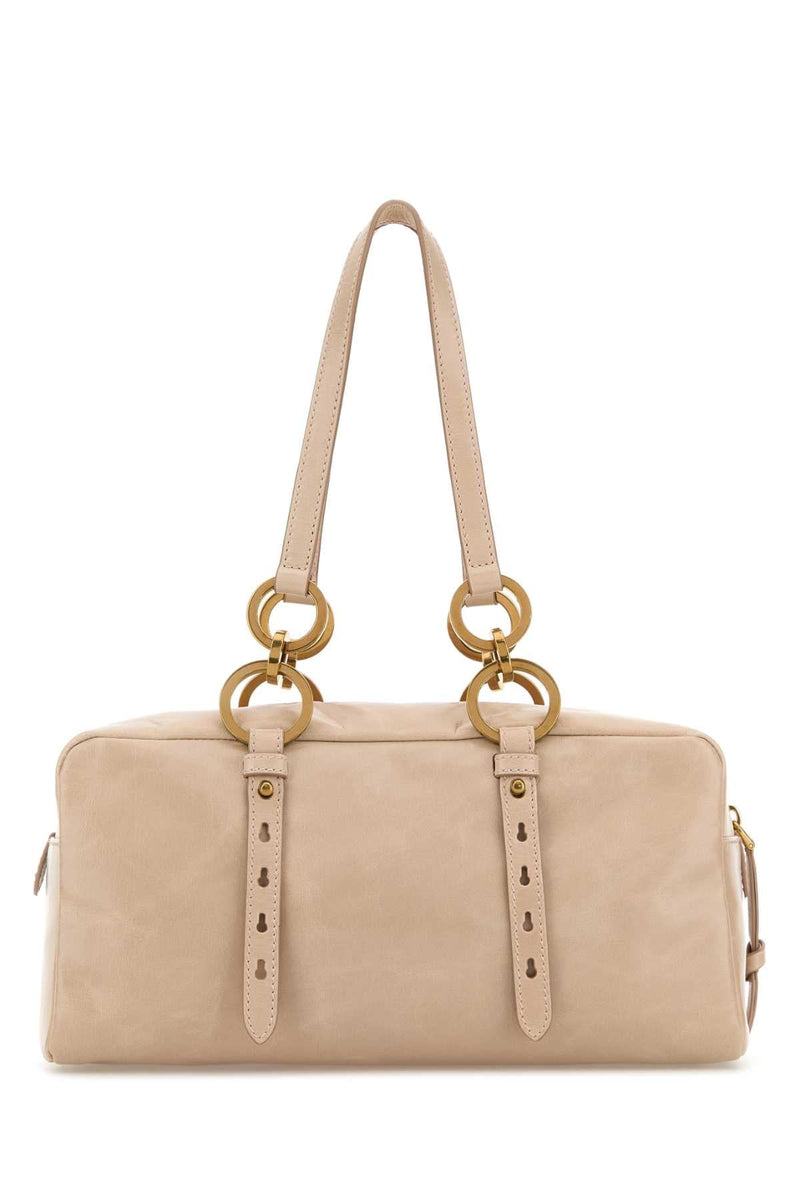 Prada Vitello Leather Shoulder Bag — Pink