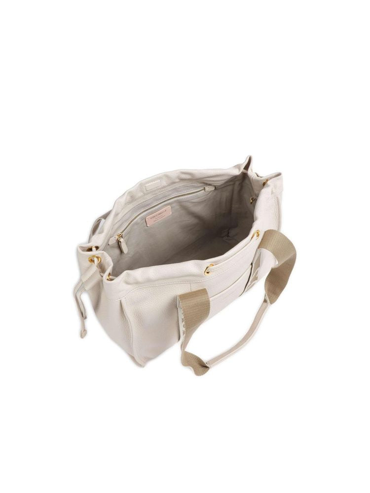 Coccinelle Tote Bag — White Cow Leather