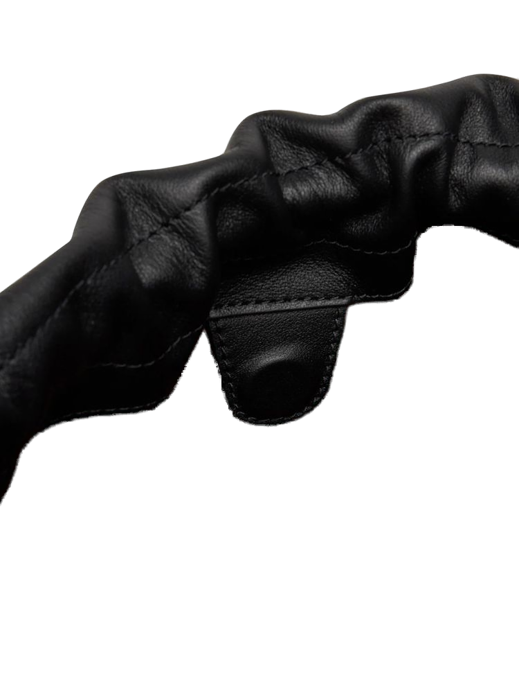 Coccinelle Dulse Shoulder Bag — Black Cowhide