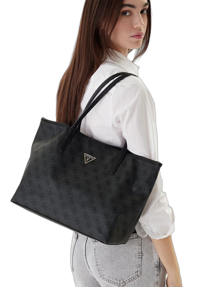 Guess Victtoria Tote Bag — Black Polyurethane