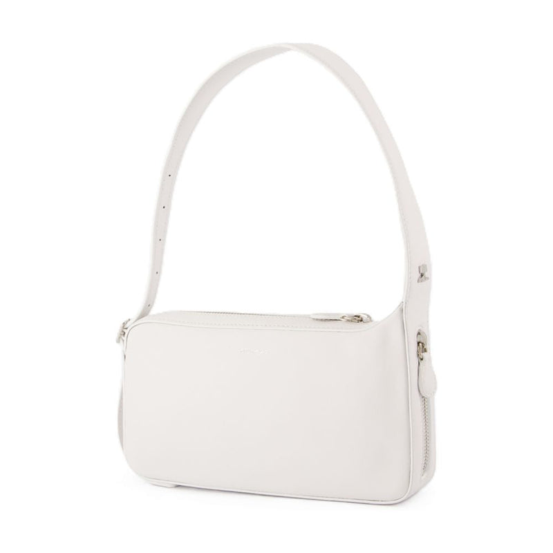 Courrèges One Racer Shoulder Bag — White Calfskin