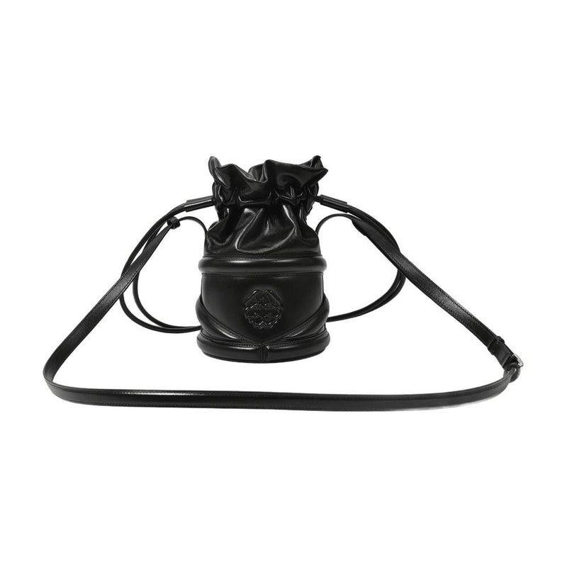Alexander Mcqueen Curve Crossbody Bag — Black Leather