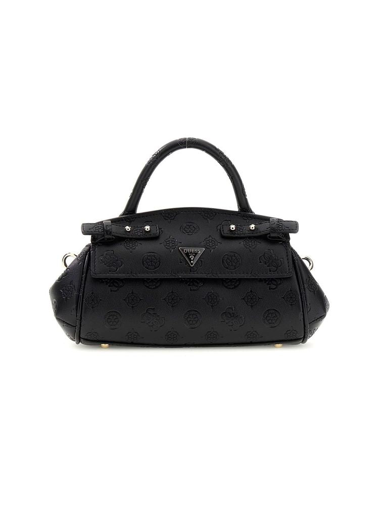 Guess Diana Top Handle Bag — Black Polyurethane