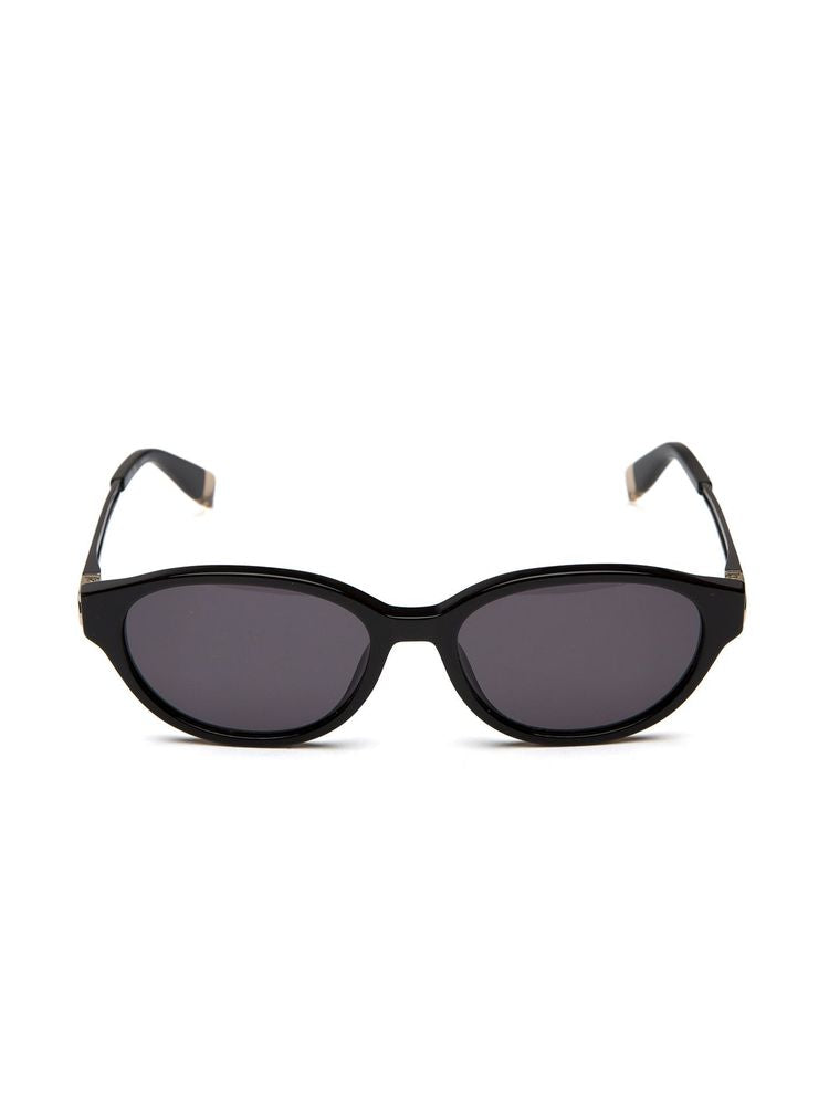 Furla Sfub31 Oval Acetate Frame Sunglasses — Black Combined