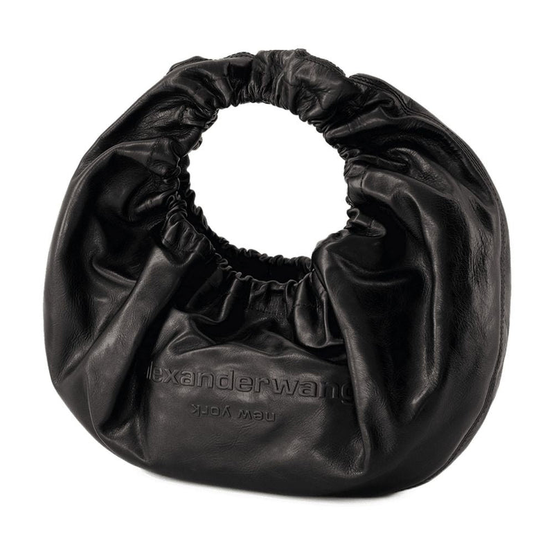 Alexander Wang Crescent Shoulder Bag — Black Calfskin