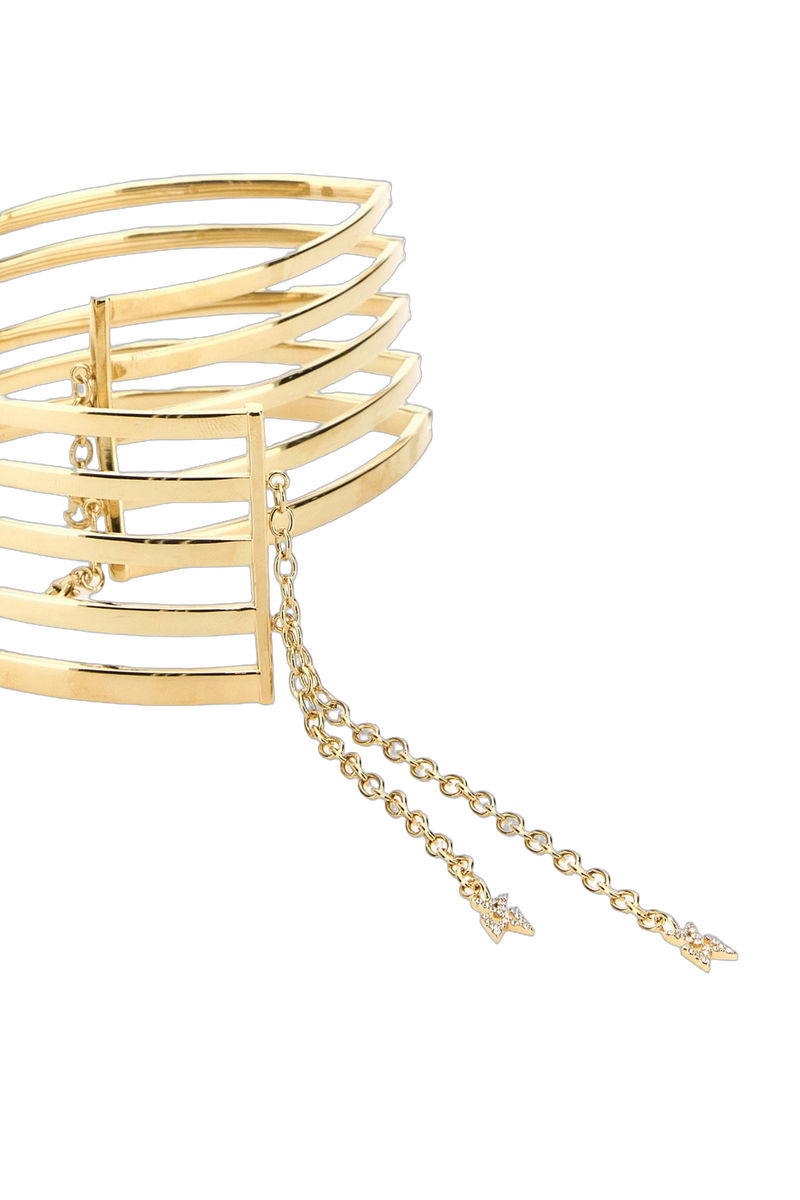 Amina Muaddi Goldbase Necklace — Gold Necklaces