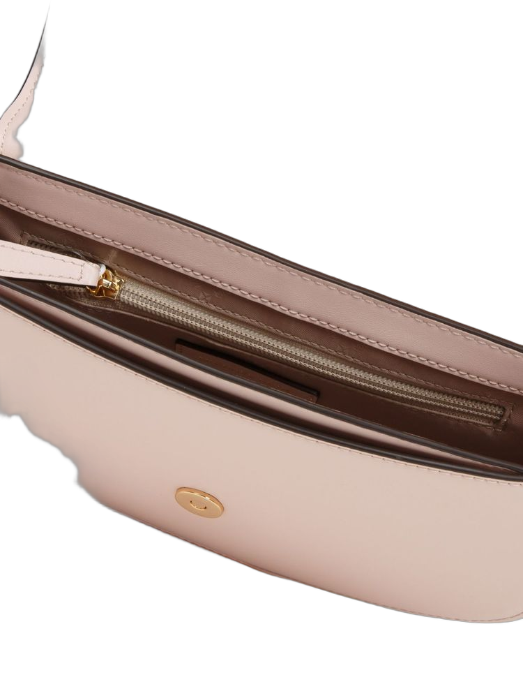 Michael Kors Mila Crossbody Bag — Beige Leather | Trim: Polyurethane