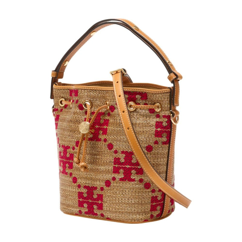 Tory Burch T-Monogram Shoulder Bag — Beige Synthetic