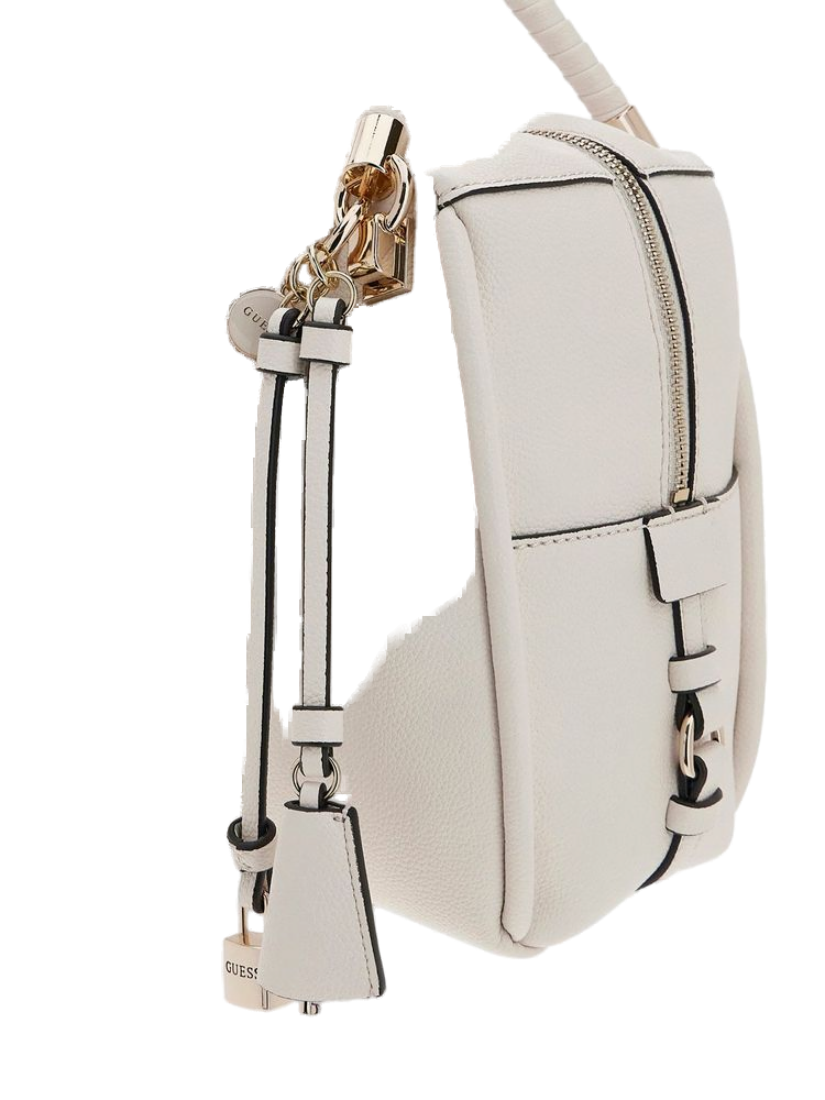 Guess Top Handle Bag — White Polyurethane