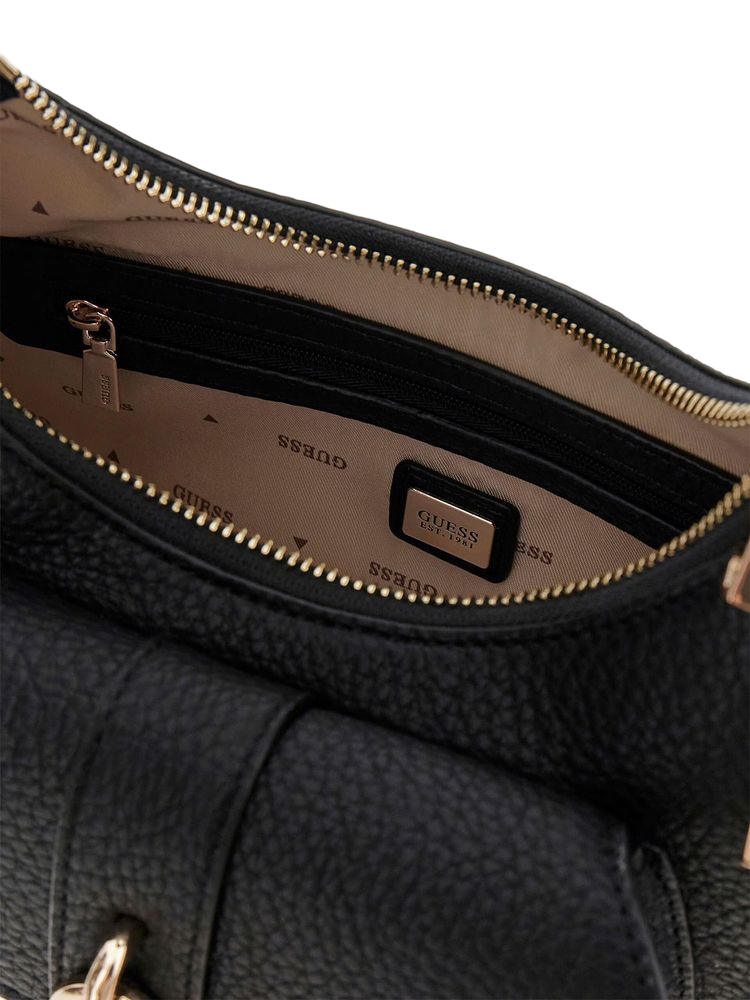 Guess Shoulder Bag — Black Polyurethane