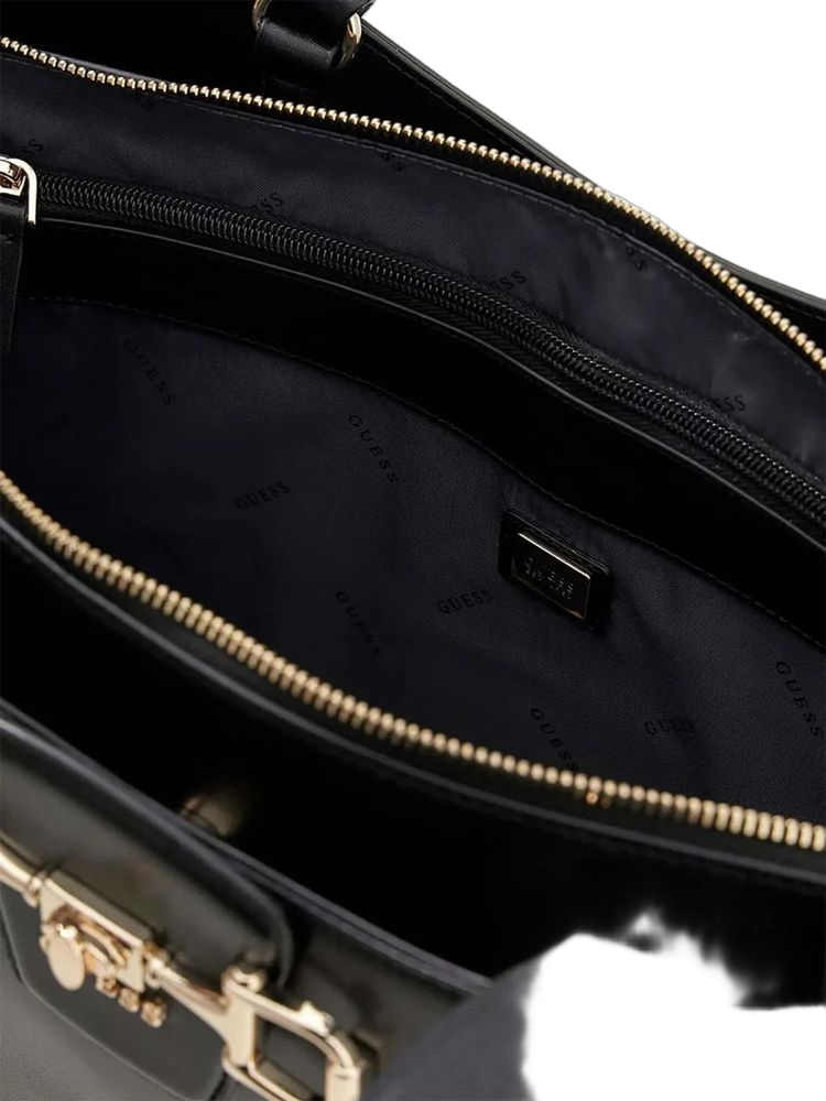 Guess Polyurethane Tote Bag — Black