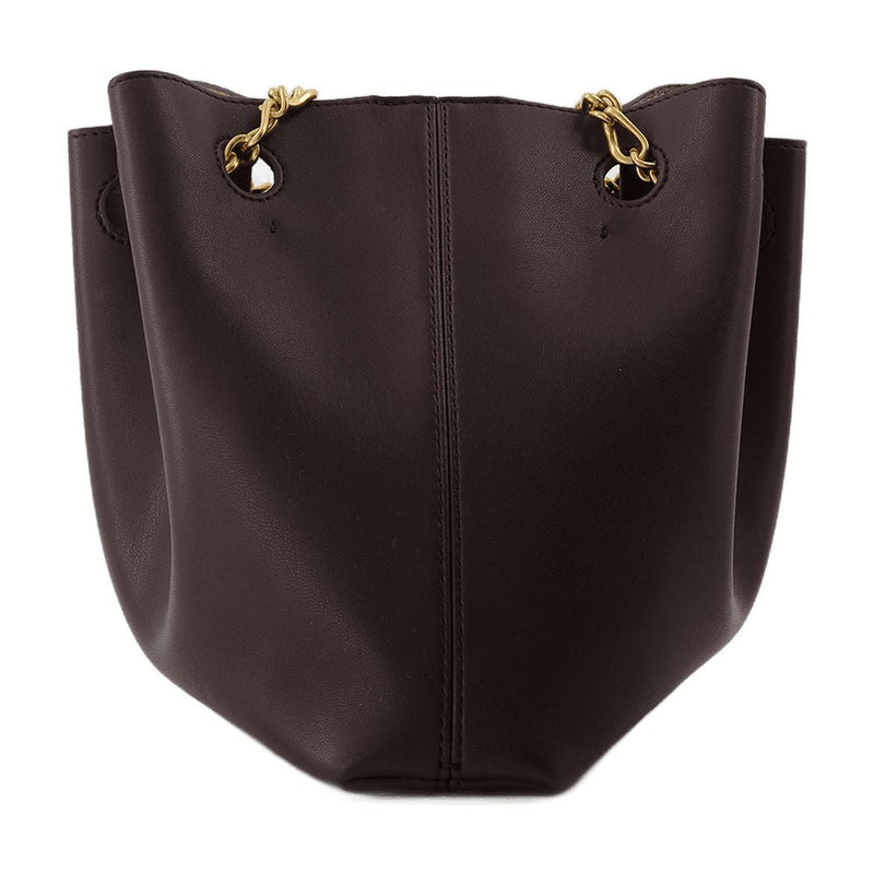 Nanushka Gather Bucket Bag — Brown Synthetic_leather
