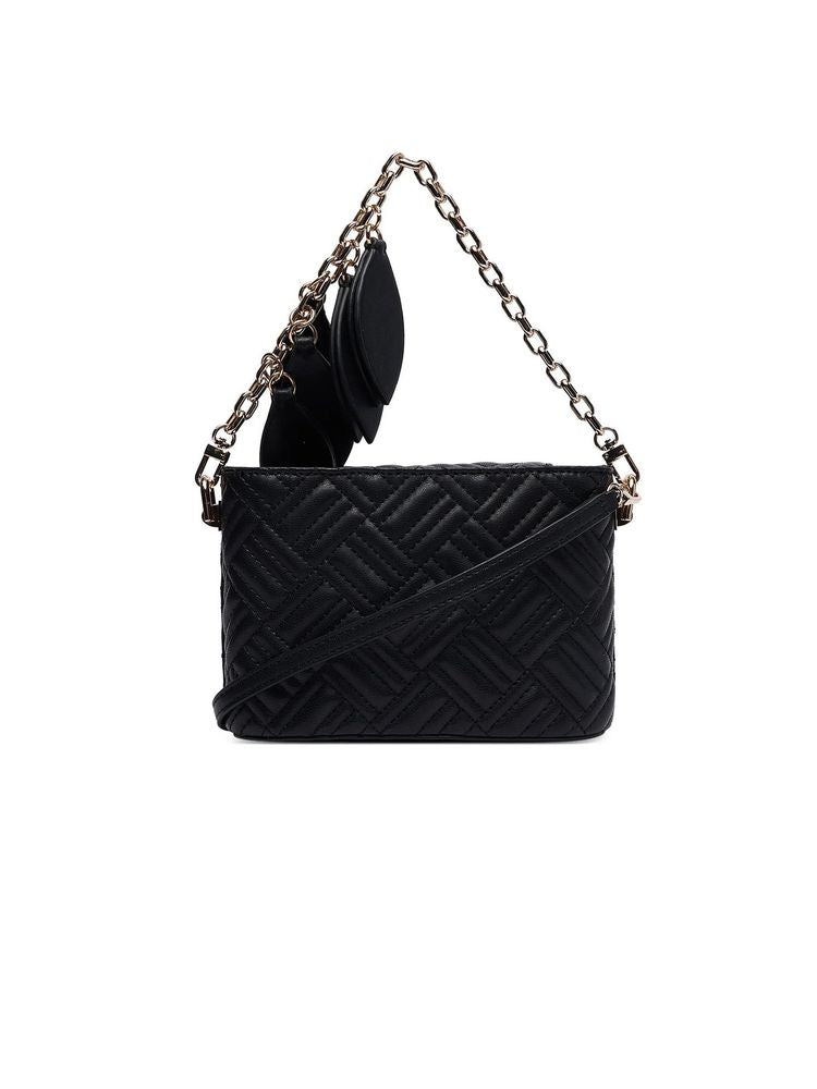 Guess Sally Mini Bucket Crossbody Bag — Black Polyurethane
