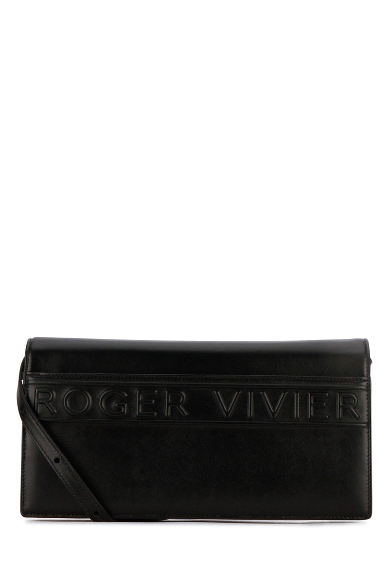 Roger Vivier Clutch — Black Leather