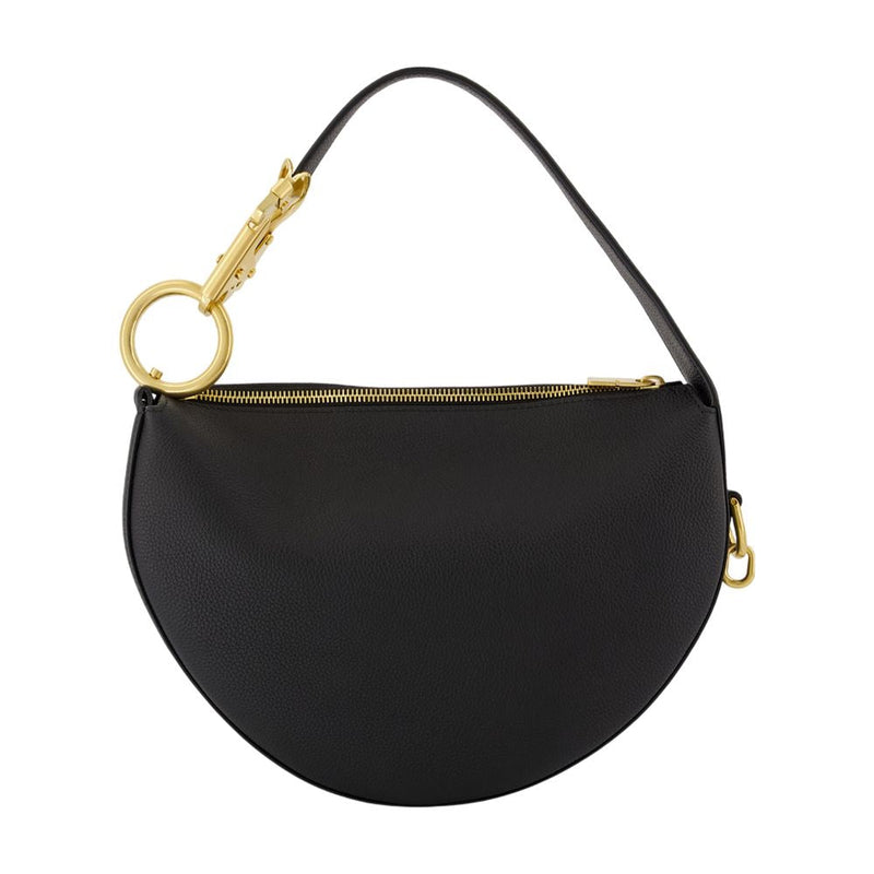 Burberry Knight Shoulder Bag — Black Calfskin